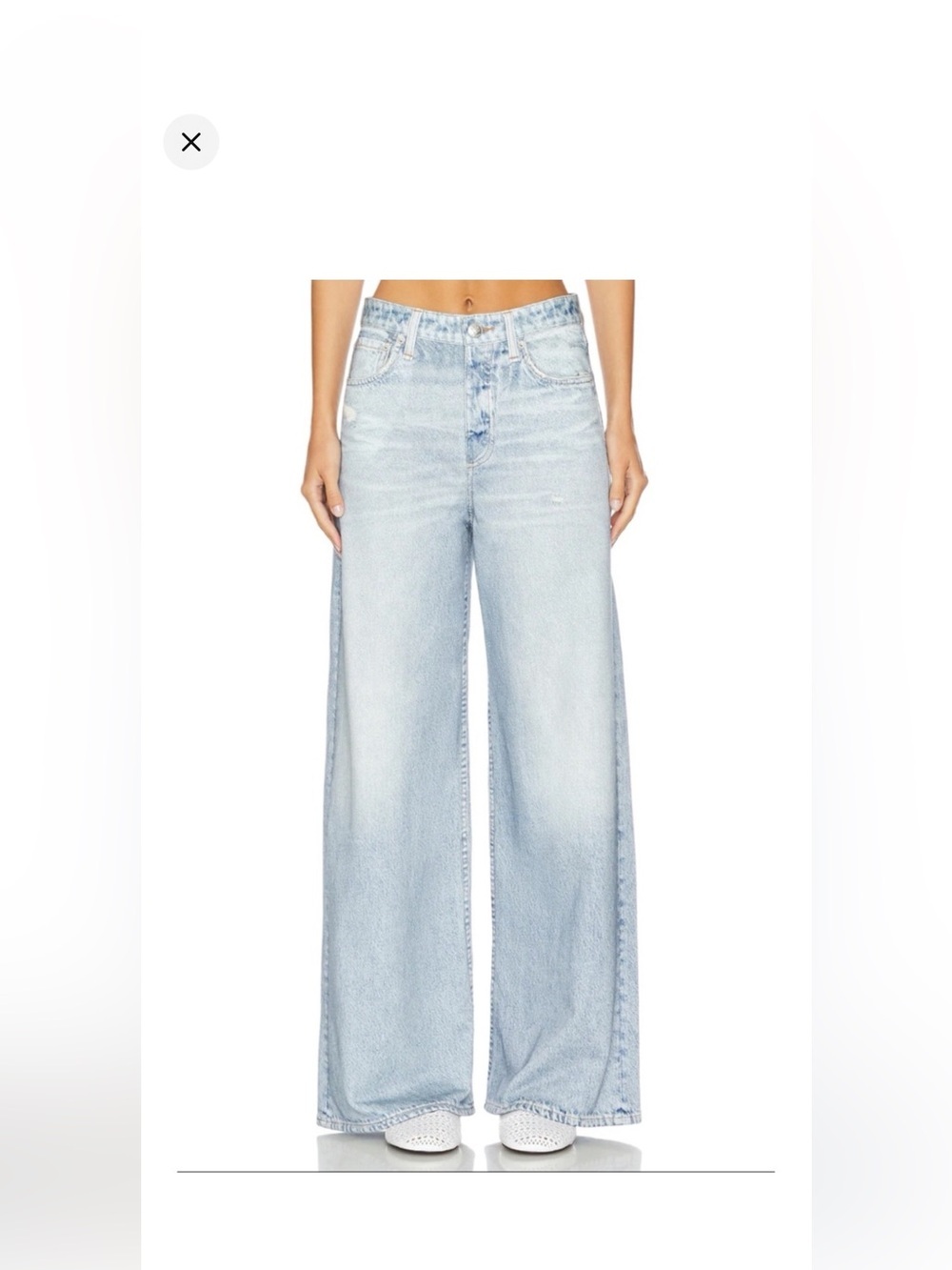 NWT Rag & Bone Miramar Sofie Wide-Leg Pants Sweatpant Jeans 30 Light Blue - Picture 16 of 16